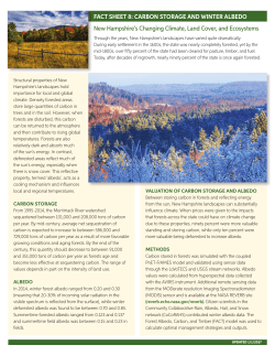 CARBON STORAGE AND WINTER ALBEDO