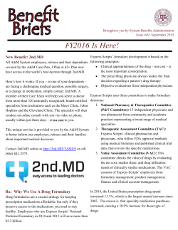 Benefit Briefs Brought to you by System Benefits Administration I