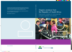Organic produce from the Republic of South Africa