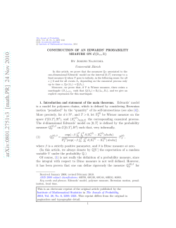 Construction of an Edwards` probability measure