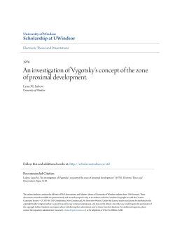 An investigation of Vygotsky`s concept of the zone of proximal