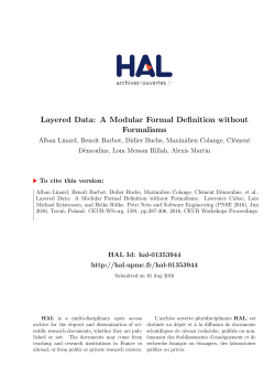 Layered Data: A Modular Formal Definition without