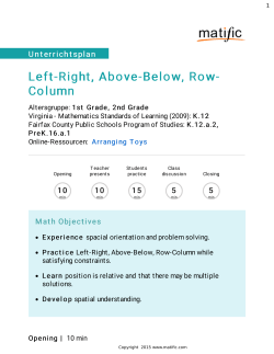 Left-Right, Above-Below, Row-Column