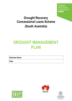 Drought Management Plan