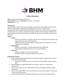 BHM | Welcome to Baptist Haiti Mission