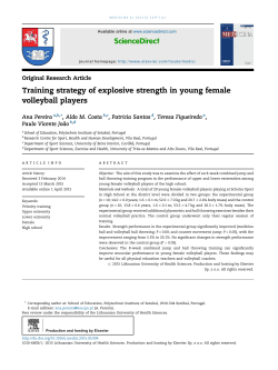 Training strategy of explosive strength in young female