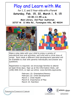 Play and Learn with Me - Family Place Libraries