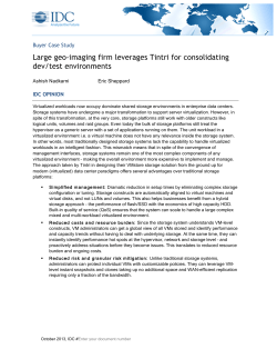 Large geo-imaging firm leverages Tintri for consolidating dev/test
