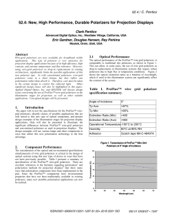 52.4: New, High Performance, Durable Polarizers for