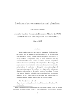 Media market concentration and pluralism