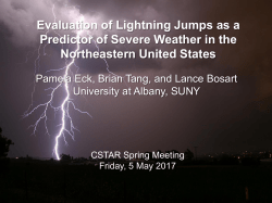 Preliminary Evaluation of Lightning Jumps as a Predictor of Severe