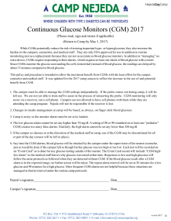 Continuous Glucose Monitor Form
