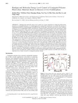 Bandgap and Molecular Energy Level Control of Conjugated