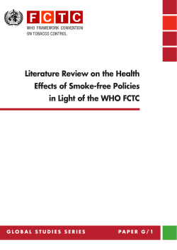 Literature Review on the Health Effects of Smoke