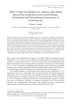 Effect of high wavelengths low intensity light during dark period on