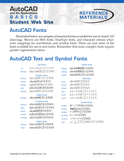 AutoCAD Fonts - AutoCAD and Its Applications Basics 2010