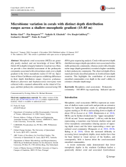 Microbiome variation in corals with distinct depth distribution ranges