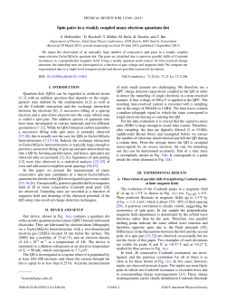Spin pairs in a weakly coupled many