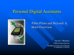 Personal Digital Assistants