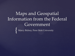Maps and Geospatial Information from the Federal Government