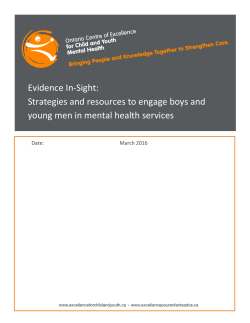 Evidence In-Sight: Strategies and resources to engage boys and