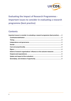 Important issues to consider in evaluating a research