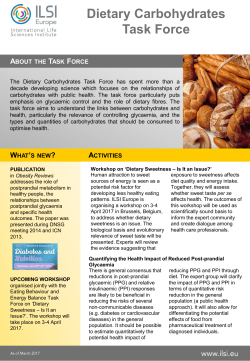 Dietary Carbohydrates Task Force