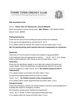 Thame Town CC Playing area ( Church Meadow)