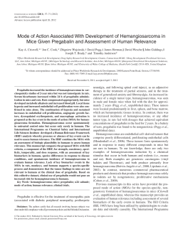 Mode of Action Associated With Development of