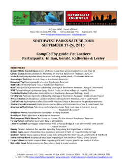 SOUTHWEST PARKS NATURE TOUR SEPTEMBER 17