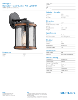 Barrington Barrington 1 Light Outdoor Wall Light