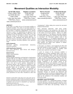 Movement qualities as interaction modality