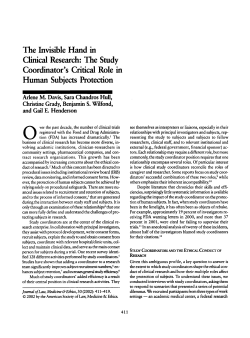 The Invisible Hand in Clinical Research
