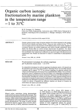 Organic carbon isotopic fractionation by marine plankton