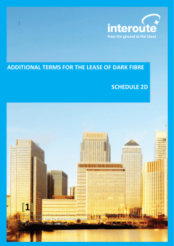 Dark Fibre Lease - Schedule 2D Version 4.4