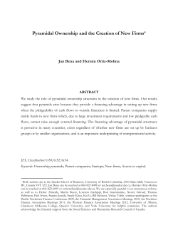 Pyramidal Ownership and the Creation of New Firms
