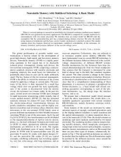 Nonvolatile Memory with Multilevel Switching: A Basic Model