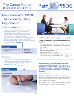 The Guide to Salary Negotiation