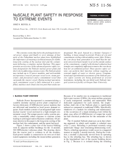 Plant Safety in Response to Extreme Events