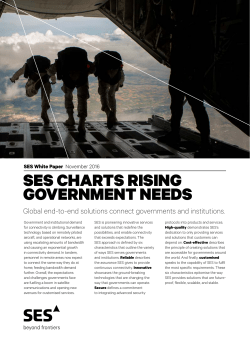 SES CHARTS RISING GOVERNMENT NEEDS