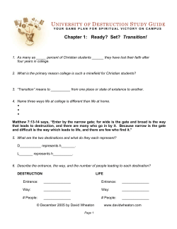 University of Destruction Study Guide