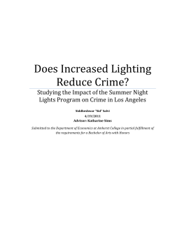 Does Increased Lighting Reduce Crime?