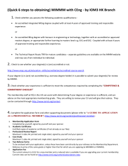 (Quick 6 steps to obtaining) MIMMM with CEng