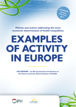 policies and actions addressing the socio economic