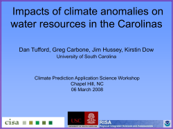 ENSO Effects on Streamflow and Water Quality in North and South