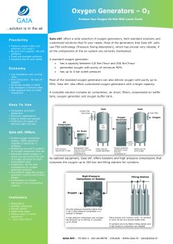 Oxygen Generators &ndash; O2