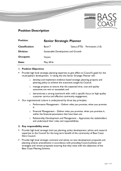 position description Strategic Planner