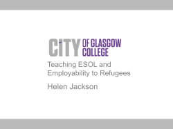 PowerPoint file: Teaching ESOL and Employability to Refugees