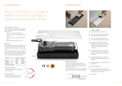 Briton 2820 Series - a range of medium duty floor springs for single