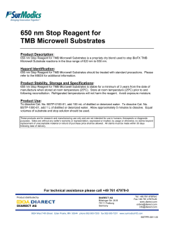 650 nm Stop Reagent for TMB Microwell Substrates